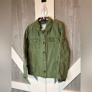 275. Gymboree Wild At Heart Olive Green Jacket Size Medium 7/8